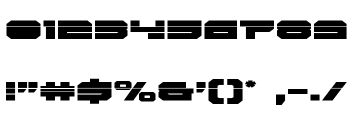 Eridanus Laser Font OTHER CHARS