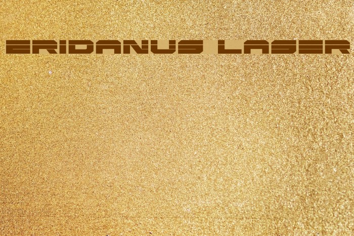 Eridanus Laser Font examples