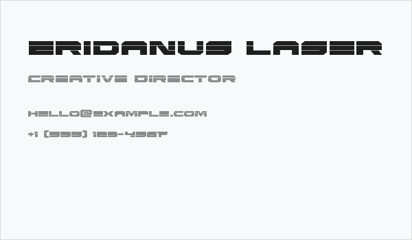 Eridanus Laser Business Card