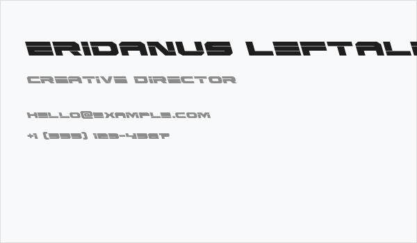 Eridanus Leftalic Business Card
