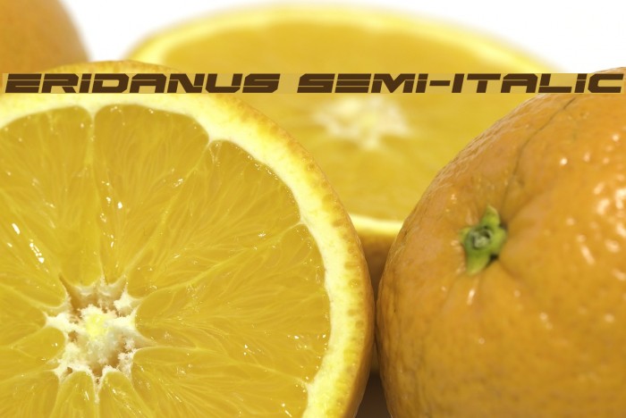 Eridanus Semi-Italic Font examples