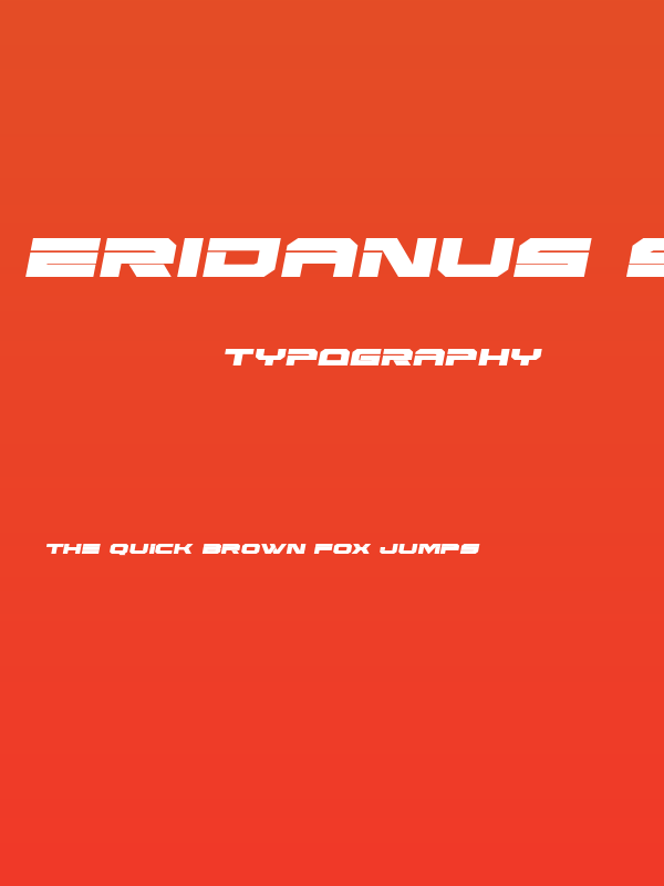 Eridanus Semi-Italic Poster