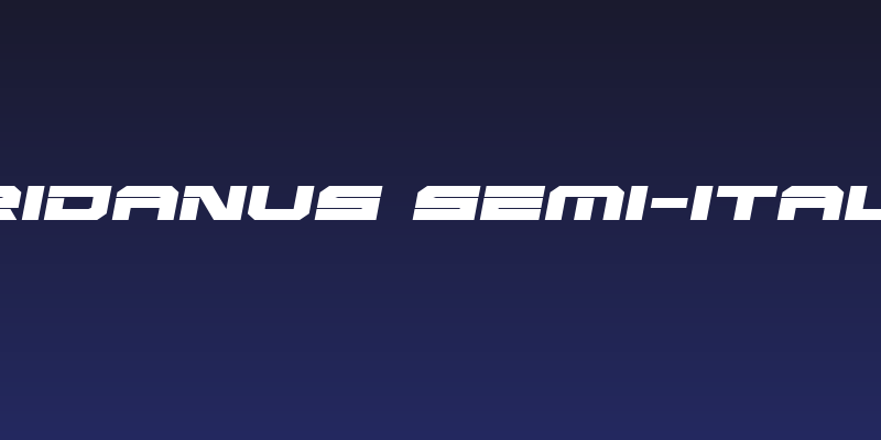 Eridanus Semi-Italic Social Header