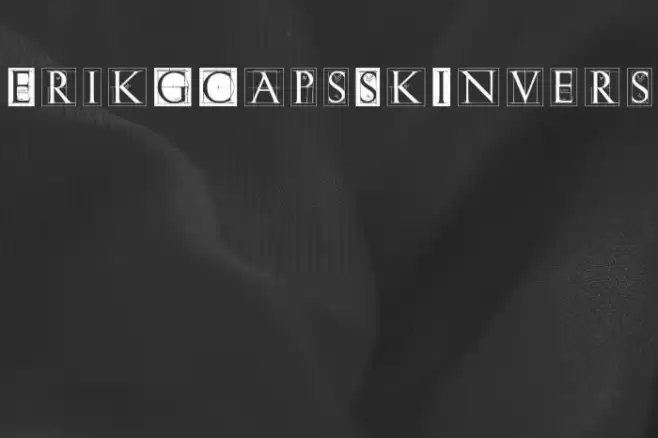 ErikGCapsSkInvers Schriftart examples