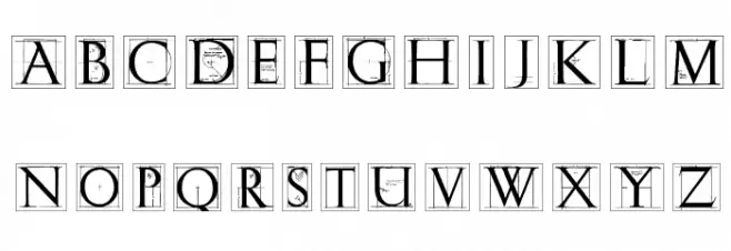 ErikGCapsSkInvers Schriftart Kleinbuchstaben
