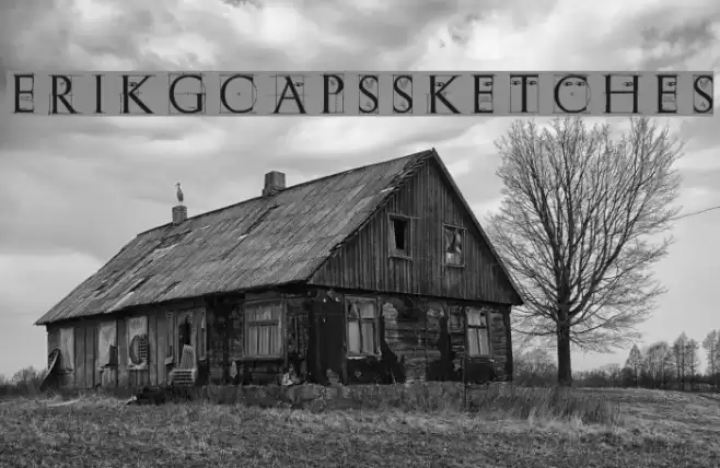 ErikGCapsSketches Font examples