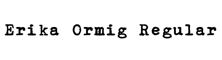Erika Ormig Regular  Frei Schriftart Herunterladen