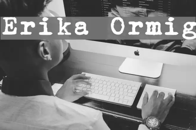 Erika Ormig Font examples
