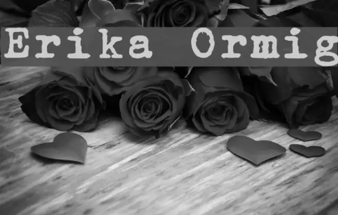 Erika Ormig Font examples