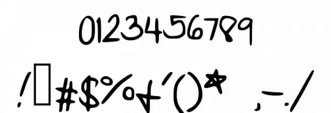 ErikaGolez Font OTHER CHARS