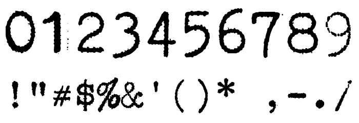 Erikas Farbband Font OTHER CHARS
