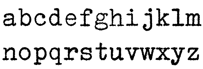 Erikas Farbband Font LOWERCASE