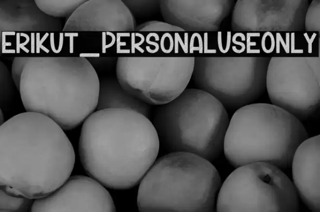 Erikut_PersonalUseOnly Font examples