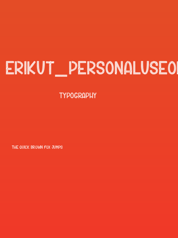 Erikut_PersonalUseOnly Poster