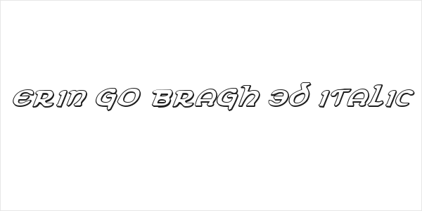 Erin Go Bragh 3D Italic Logo