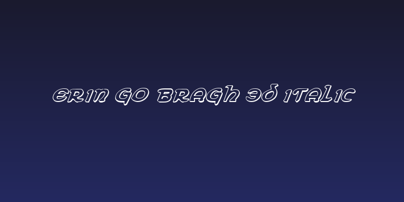 Erin Go Bragh 3D Italic Social Header
