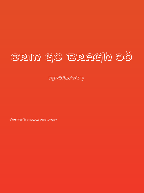 Erin Go Bragh 3D Poster