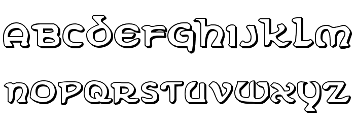 Erin Go Bragh 3D Font LOWERCASE