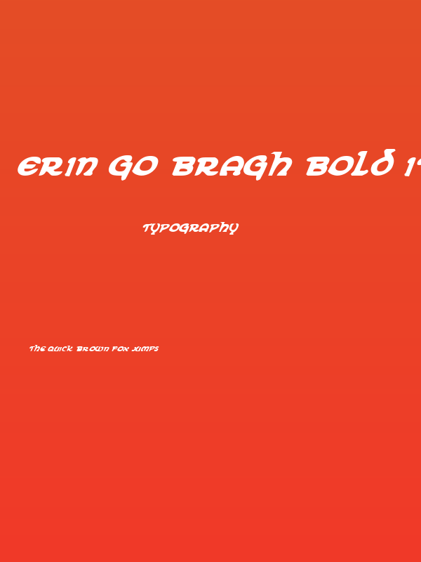 Erin Go Bragh Bold Italic Poster
