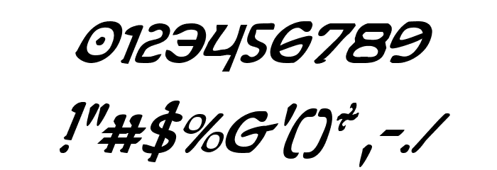 Erin Go Bragh Condensed Italic Font OTHER CHARS