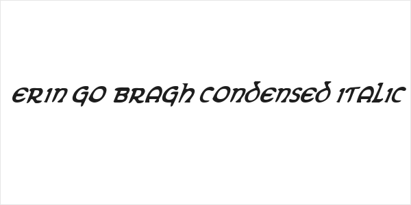 Erin Go Bragh Condensed Italic Logo