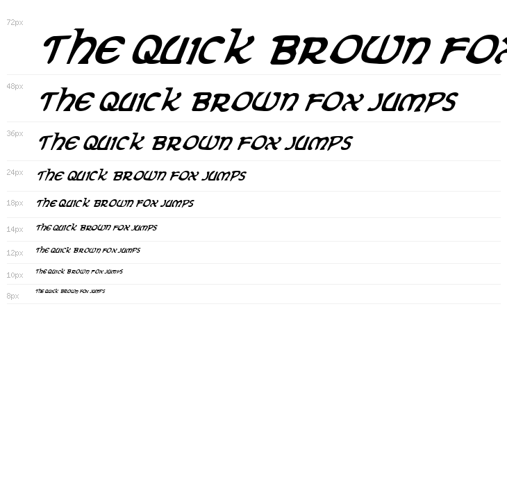 Erin Go Bragh Condensed Italic Waterfall