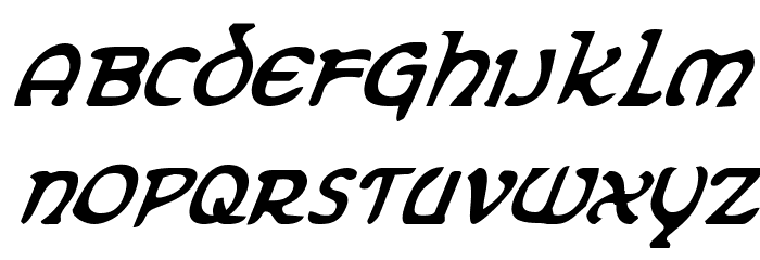 Erin Go Bragh Condensed Italic Font LOWERCASE