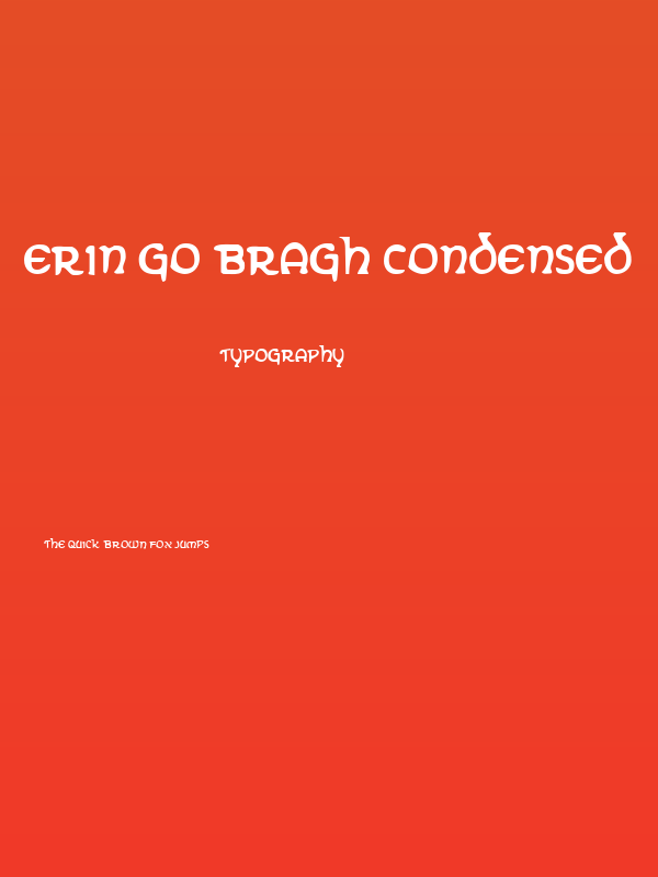 Erin Go Bragh Condensed Poster