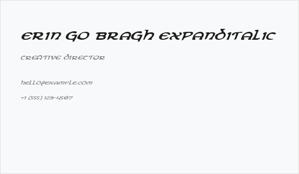 Erin Go Bragh ExpandItalic Business Card