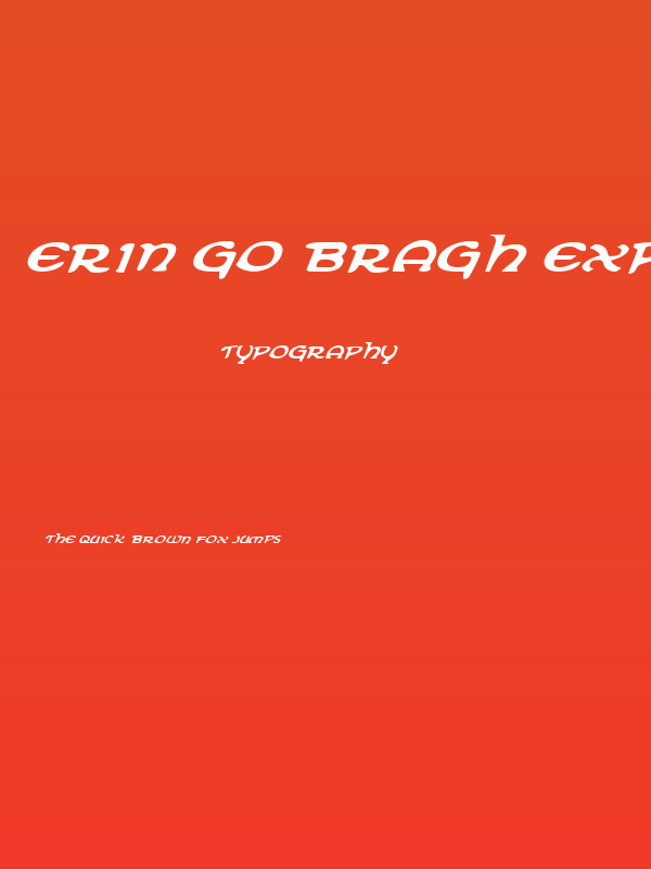 Erin Go Bragh ExpandItalic Poster