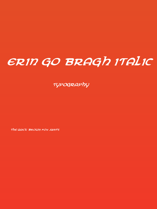 Erin Go Bragh Italic Poster