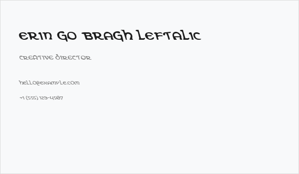Erin Go Bragh Leftalic Business Card