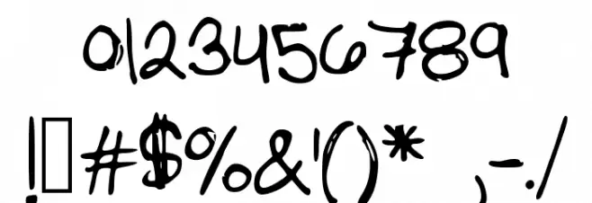 ErinValerie Font OTHER CHARS