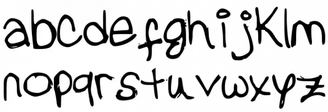 ErinValerie Schriftart Kleinbuchstaben