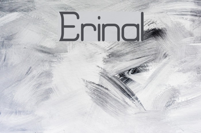 Erinal Font examples