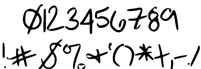 ErinnHandwriting Font OTHER CHARS