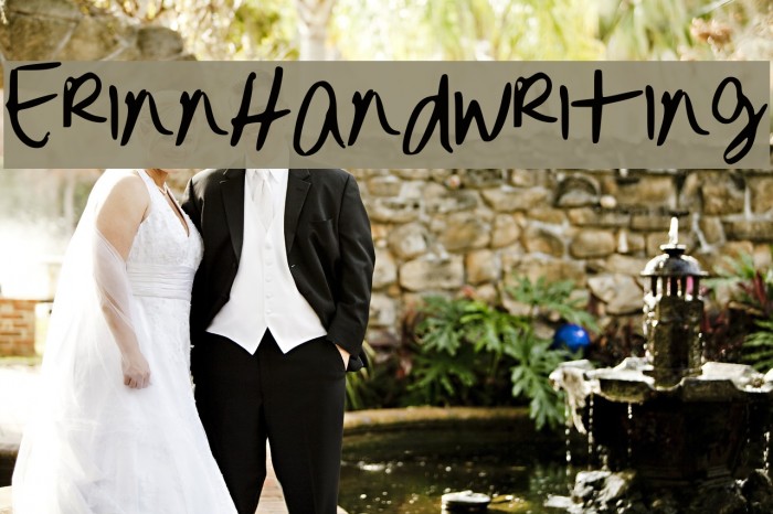 ErinnHandwriting Font examples