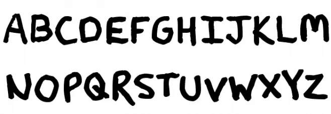 Erin's Handwriting 2 フォント 大文字