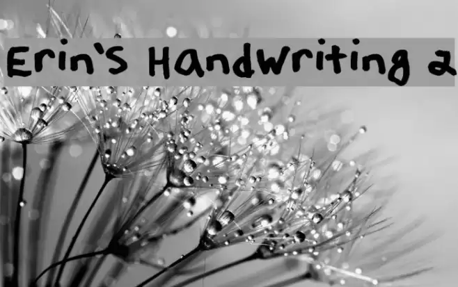 Erin's Handwriting 2 Font examples
