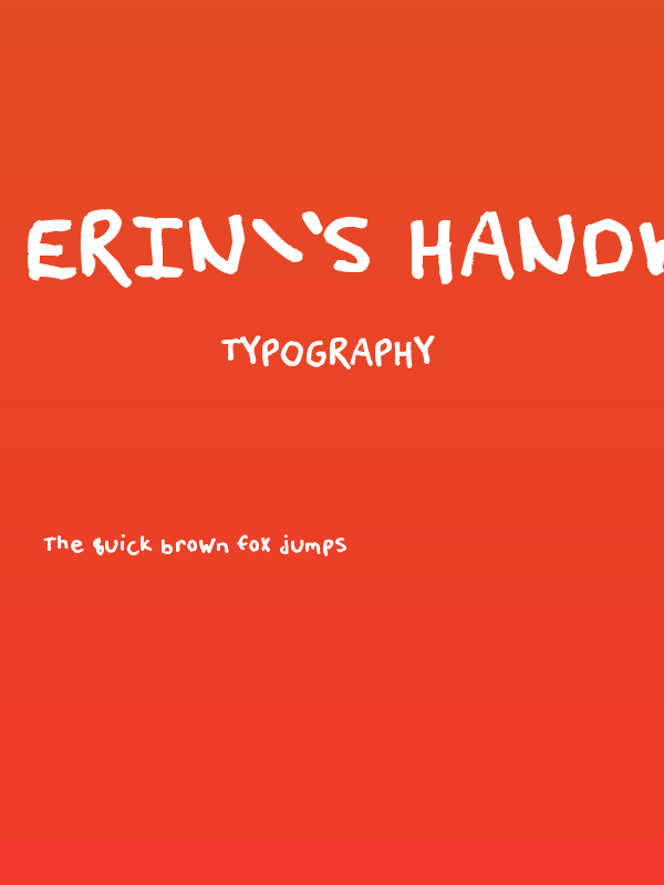 Erin's Handwriting 2 Poster