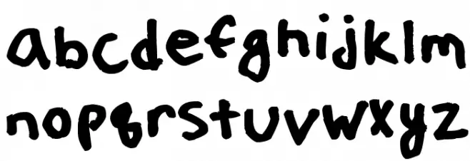 Erin's Handwriting 2 Font LOWERCASE
