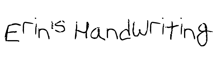 Erin's Handwriting Font