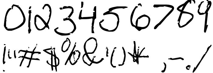Erin's Handwriting Font OTHER CHARS