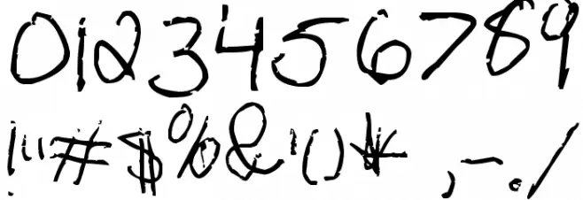 Erin's Handwriting フォント その他の文字