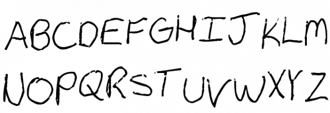 Erin's Handwriting फ़ॉन्ट अपरकेस