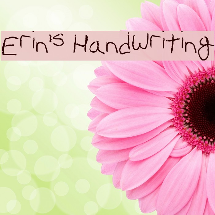 Erin's Handwriting Font examples