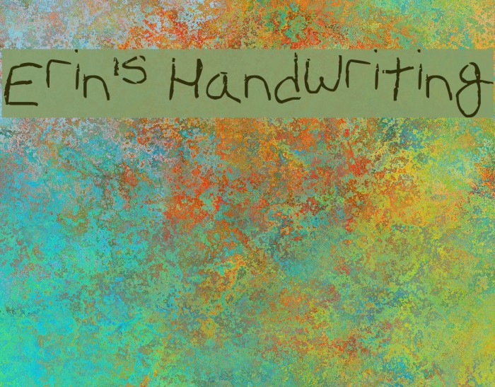 Erin's Handwriting Font examples