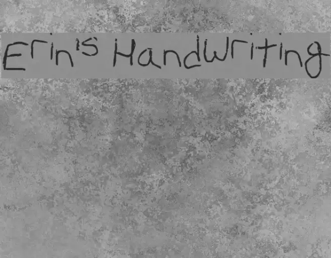 Erin's Handwriting フォント examples