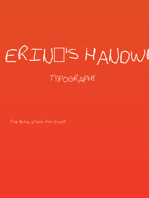 Erin's Handwriting Poster