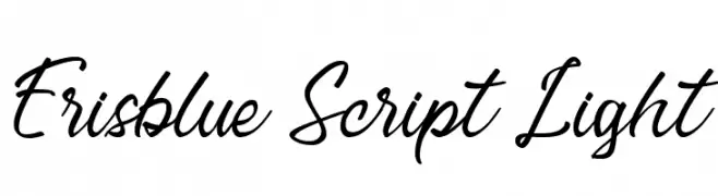 Erisblue Script Light  Fuentes Gratis Descargar